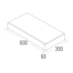 Форма — ТРОТУАРНАЯ ПЛИТКА Широкоформатная 5П8ф 600*300*80 КОЛОРМИКС №25 "Шоколад"