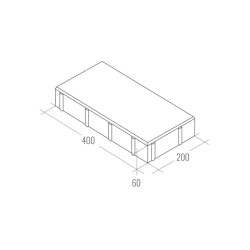 Форма — ТРОТУАРНАЯ ПЛИТКА ПРЯМОУГОЛЬНИК 4П6Ф 400*200*60 КОЛОРМИКС №26 "Орех"